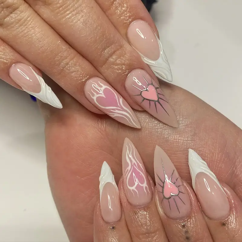 Pink Valentine’s Day Nail