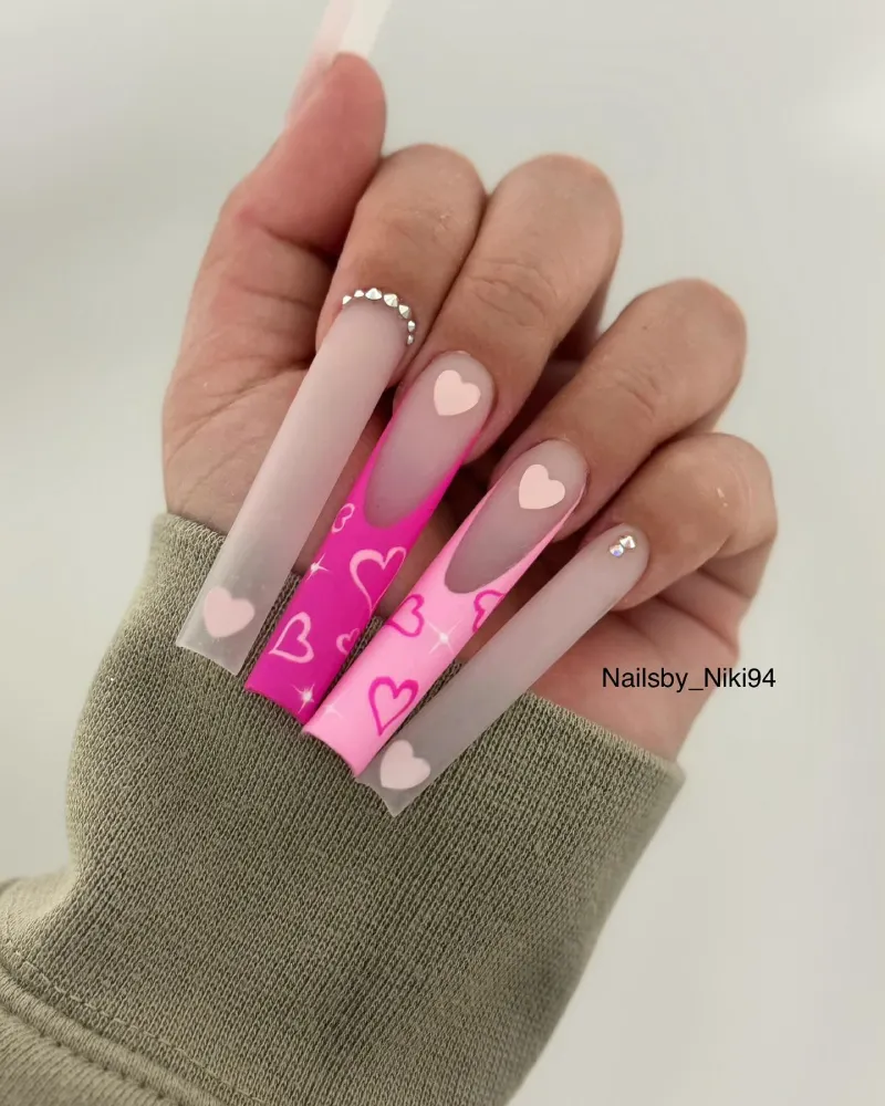 Pink Valentine’s Day Nail