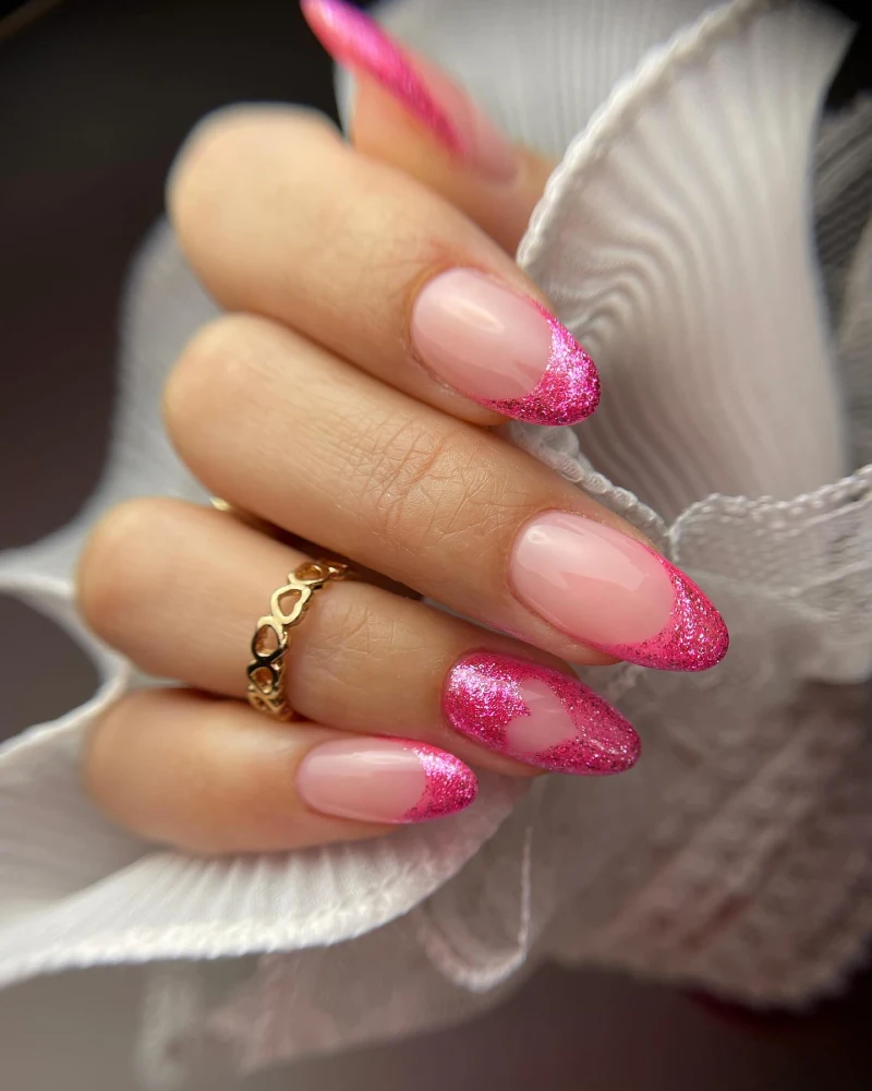 Pink Valentine’s Day Nail