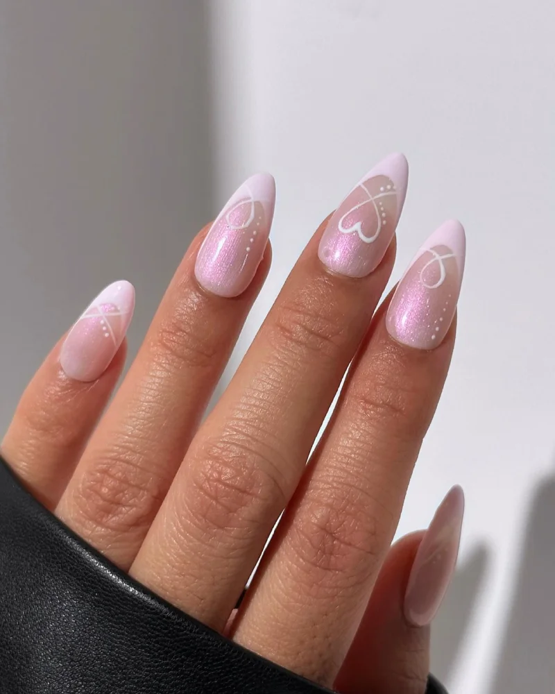 Pink Valentine’s Day Nail