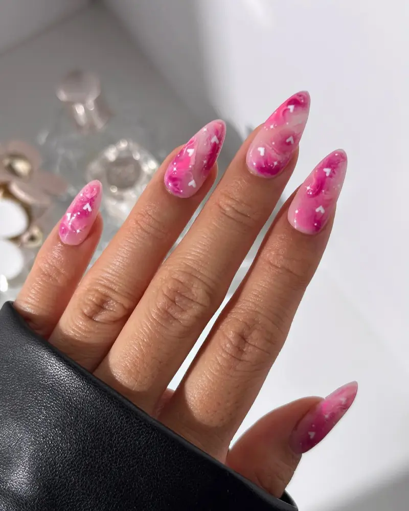 Pink Valentine’s Day Nail