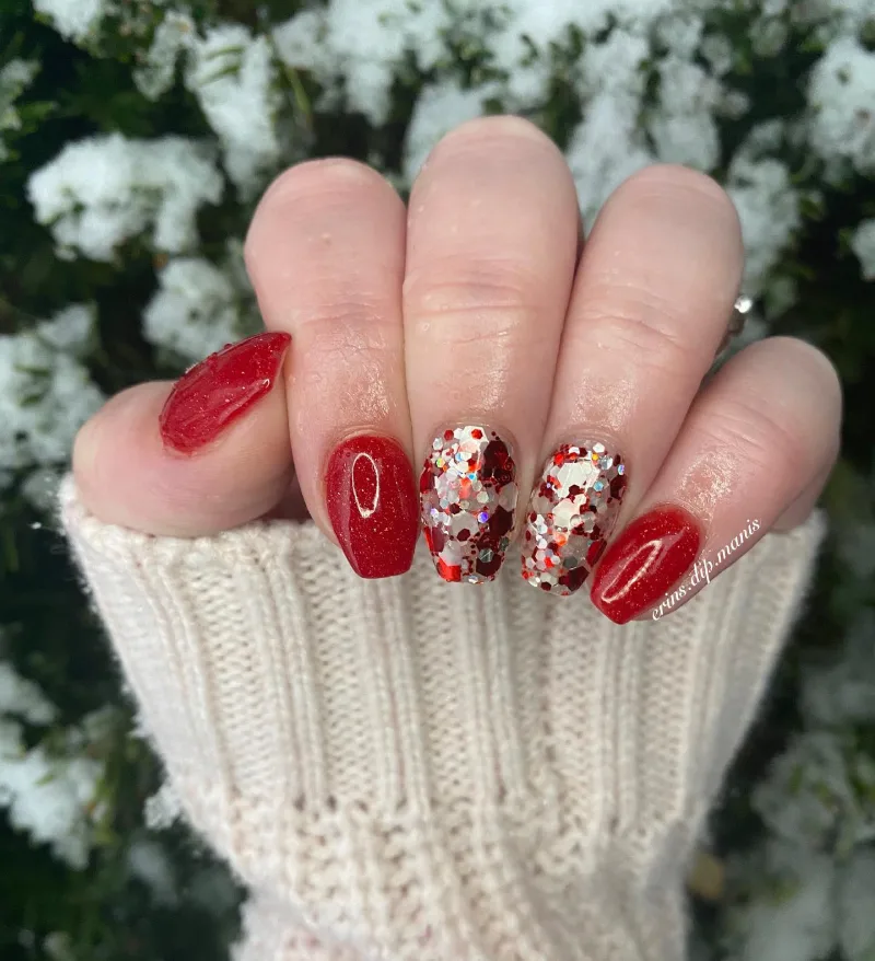 Red and White Christmas Nail Designs