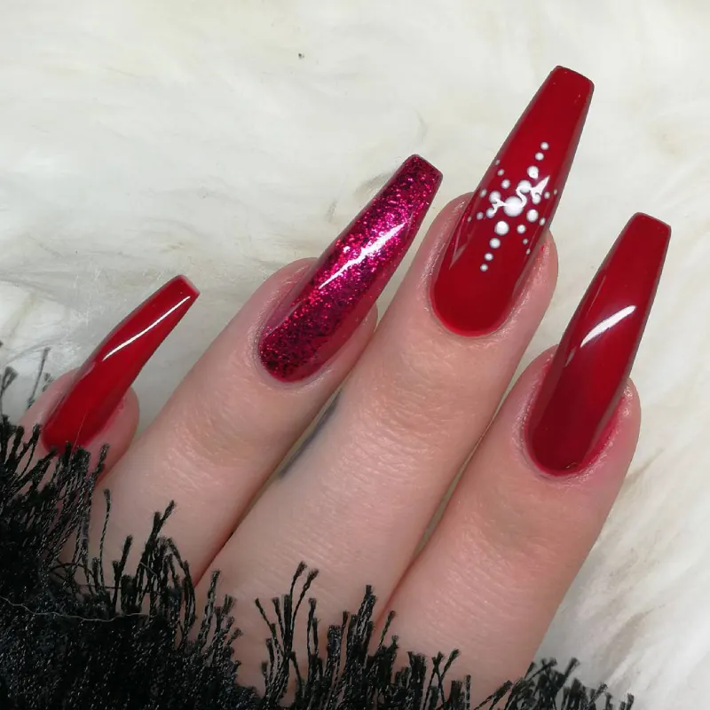 Red and White Christmas Nail Designs