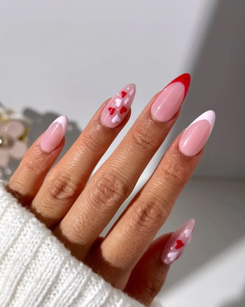 Simple Valentine's Day Nails