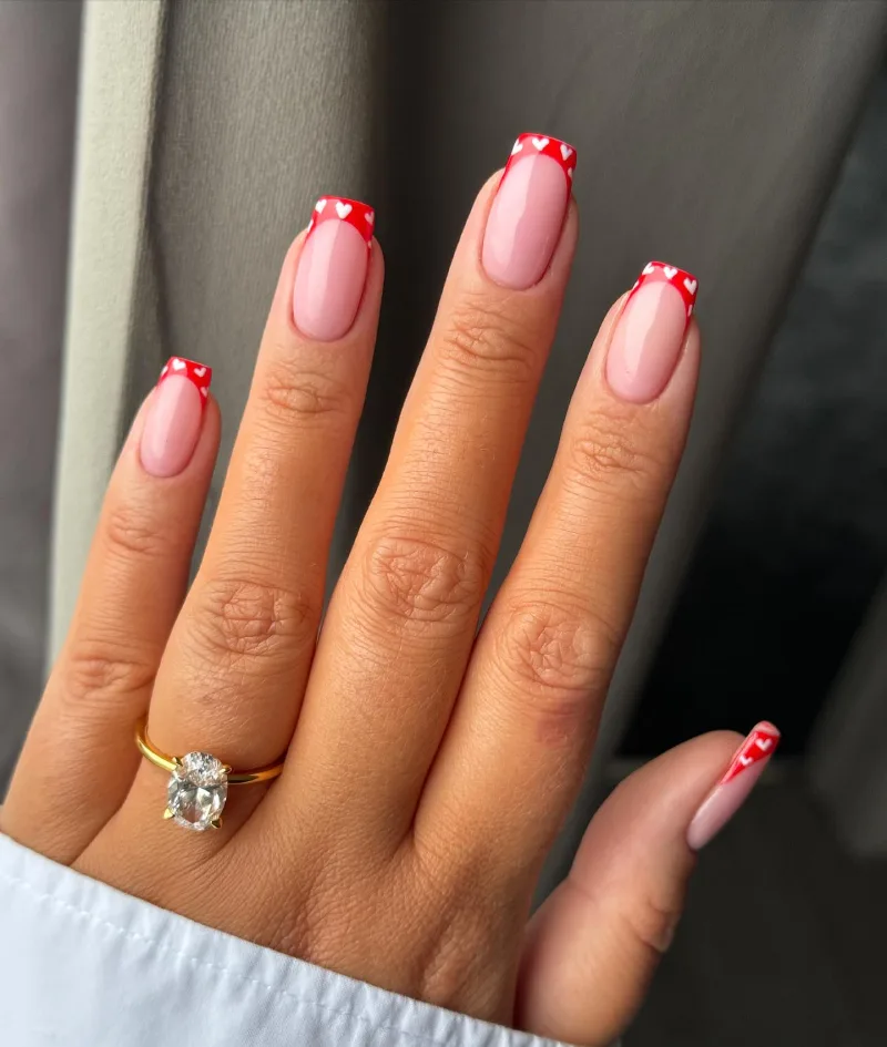 Simple Valentine's Day Nails