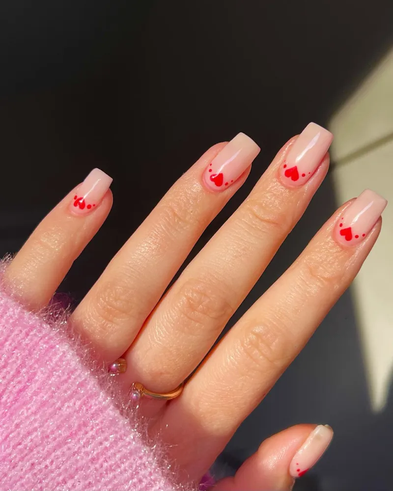 Simple Valentine's Day Nails