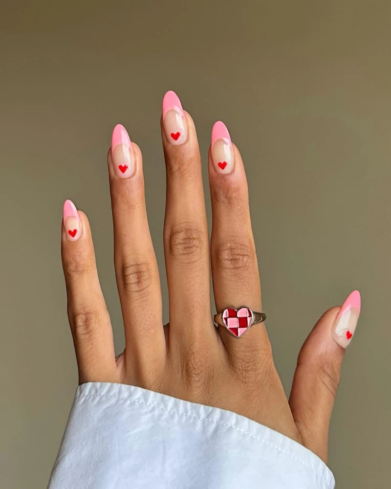 Simple Valentine's Day Nails