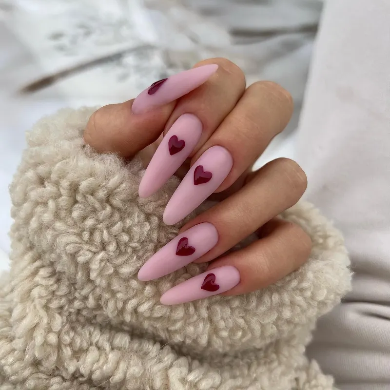 Simple Valentine's Day Nails