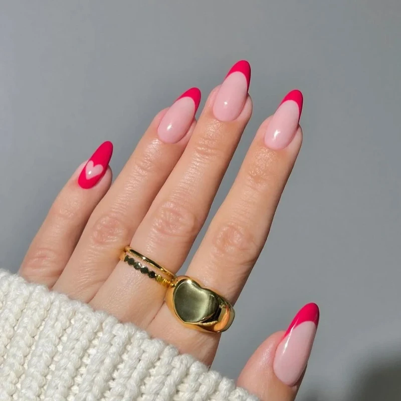 Simple Valentine's Day Nails