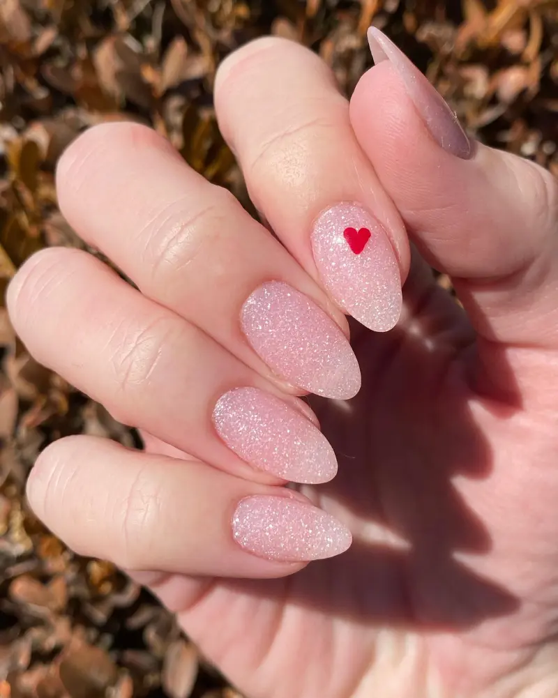 Simple Valentine's Day Nails