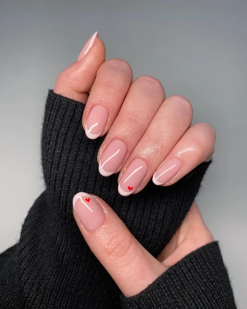 Simple Valentine's Day Nails