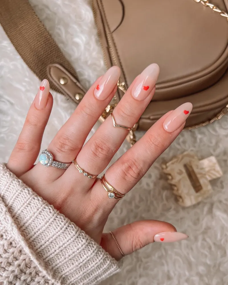 Simple Valentine's Day Nails