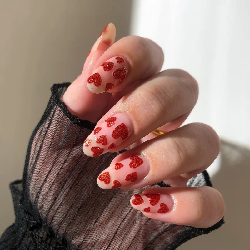 Simple Valentine's Day Nails