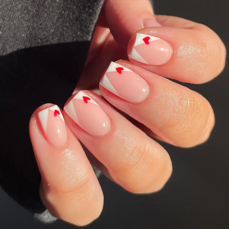 Simple Valentine's Day Nails