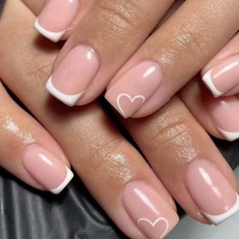 Square Valentine Nail Ideas