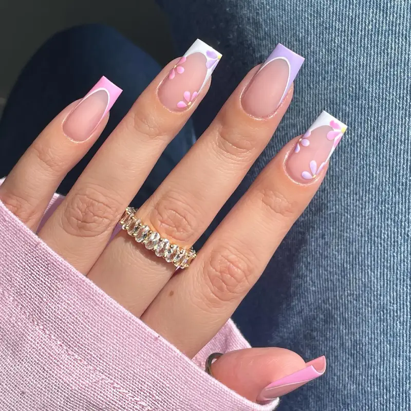 Square Valentine Nail Ideas